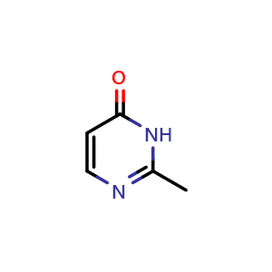 Chemical structure of 2-Methylpyrimidin-4(3H)-one , CAS 19875-04-8, AChemBlock T101651