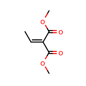 Chemical structure of Dimethyl 2-ethylidenemalonate , CAS 17041-60-0, AChemBlock T101656