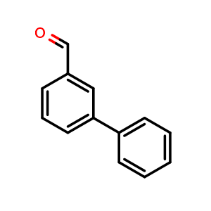 Chemical structure of Biphenyl-3-carboxaldehyde , CAS 1204-60-0, AChemBlock T101665