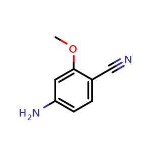 Chemical structure of 4-Amino-2-methoxybenzonitrile , CAS 7251-09-4, AChemBlock T101674