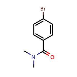 Chemical structure of 4-Bromo-N,N-dimethylbenzamide , CAS 18469-37-9, AChemBlock T101683