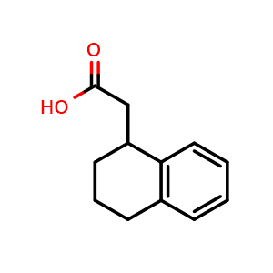 Chemical structure of 2-(1,2,3,4-Tetrahydronaphthalen-1-yl)acetic acid , CAS 63328-17-6, AChemBlock T101710