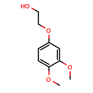 Chemical structure of 2-(3,4-Dimethoxyphenoxy)ethanol , CAS 61711-86-2, AChemBlock T101712