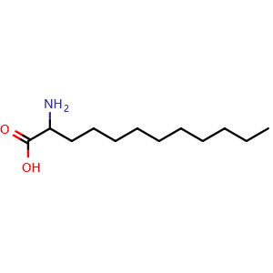 Chemical structure of 2-Amino-dodecanoic acid , CAS 35237-37-7, AChemBlock T101719