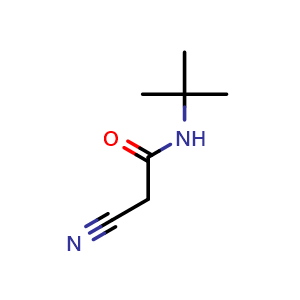 Chemical structure of N-tert-Butyl-2-cyanoacetamide , CAS 108168-88-3, AChemBlock T101734