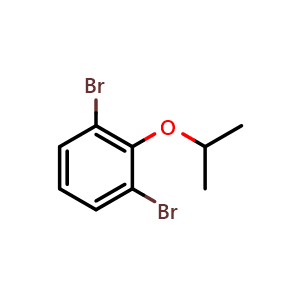 Chemical structure of 1,3-Dibromo-2-isopropoxybenzene , CAS 160174-60-7, AChemBlock T101744
