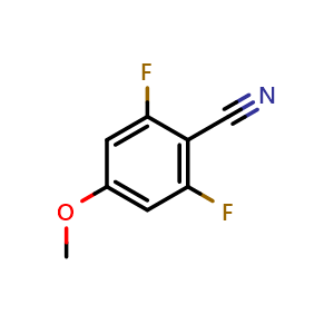 Chemical structure of 2,6-Difluoro-4-methoxybenzonitrile , CAS 123843-66-3, AChemBlock T101745