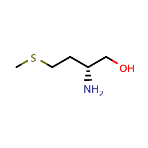 Chemical structure of D-Methioninol , CAS 87206-44-8, AChemBlock T101765