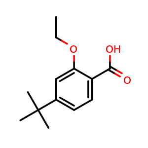 Chemical structure of 4-(tert-Butyl)-2-ethoxybenzoic acid , CAS 796875-53-1, AChemBlock T101774