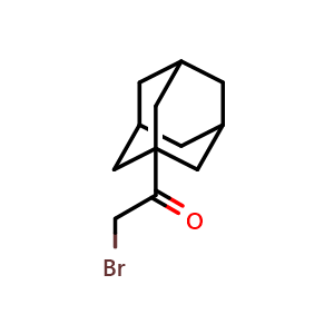 Chemical structure of 1-(1-adamantyl)-2-bromo-ethanone , CAS 5122-82-7, AChemBlock T101804