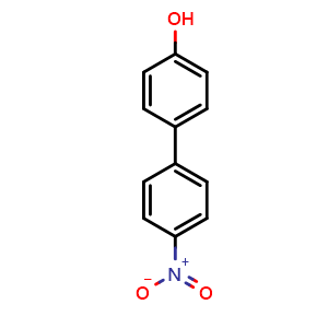 Chemical structure of 4'-Nitro-biphenyl-4-ol , CAS 3916-44-7, AChemBlock T101814