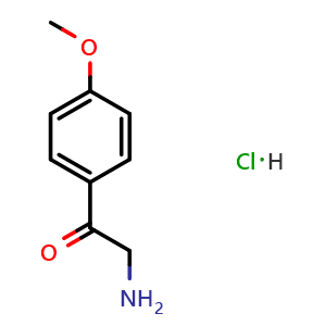 Chemical structure of 2-Amino-4'-methoxyacetophenone hydrochloride , CAS 3883-94-1, AChemBlock T101815