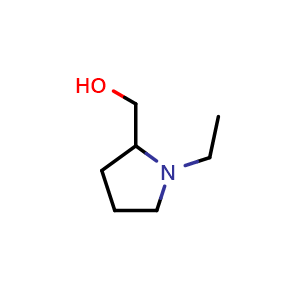Chemical structure of (1-ethylpyrrolidin-2-yl)methanol , CAS 3433-34-9, AChemBlock T101821