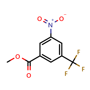 Chemical structure of Methyl 3-nitro-5-(trifluoromethyl)benzoate , CAS 22227-63-0, AChemBlock T101842