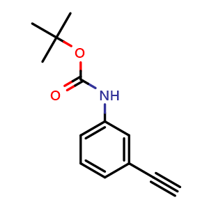 Chemical structure of N-Boc-3-ethynylaniline , CAS 185619-66-3, AChemBlock T101853