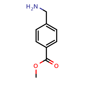 Chemical structure of Methyl 4-(aminomethyl)benzoate , CAS 18469-52-8, AChemBlock T101854