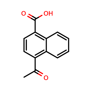 Chemical structure of 4-acetyl-1-naphthoic acid , CAS 131986-05-5, AChemBlock T101879