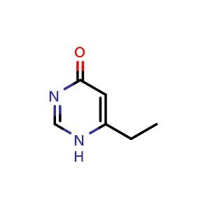 Chemical structure of 6-ethylpyrimidin-4(1H)-one , CAS 124703-78-2, AChemBlock T101884