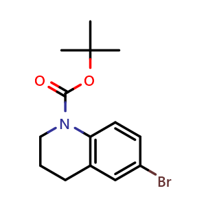 Chemical structure of tert-Butyl 6-bromo-3,4-dihydroquinoline-1(2H)-carboxylate , CAS 1123169-45-8, AChemBlock T101893