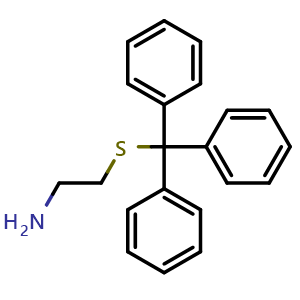 Chemical structure of 2-(Tritylthio)ethanamine , CAS 1095-85-8, AChemBlock T101895