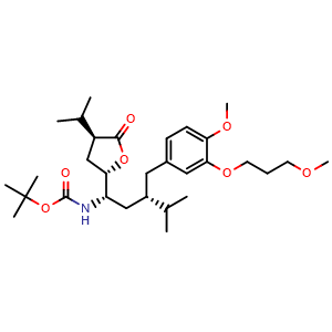 tert-butyl N-[(1S,3S)-1-[(2S,4S)-4-isopropyl-5-oxo-tetrahydrofuran-2-yl]-3-[[4-methoxy-3-(3-methoxypropoxy)phenyl]methyl]-4-methyl-pentyl]carbamate