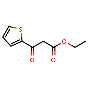 Chemical structure of 3-Oxo-3-(2-thienyl)propionic acid ethyl ester , CAS 13669-10-8, AChemBlock T101927