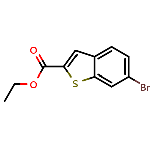 Chemical structure of Ethyl 6-bromo-1-benzothiophene-2-carboxylate , CAS 105191-64-8, AChemBlock T101942