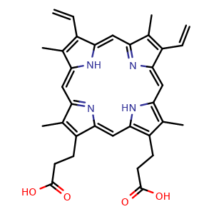 3,3'-(3,8,13,17-tetramethyl-7,12-divinylporphyrin-2,18-diyl)dipropionic acid