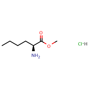 Chemical structure of L-Norleucine methyl ester hydrochloride , CAS 3844-54-0, AChemBlock T101954