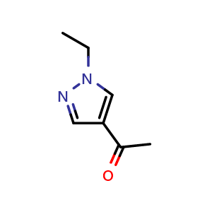 Chemical structure of 1-((1-ethyl)-4-pyrazolyl)ethanone , CAS 925147-29-1, AChemBlock T101966