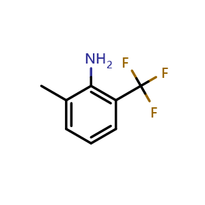 Chemical structure of 2-Methyl-6-(trifluoromethyl)aniline , CAS 88301-98-8, AChemBlock T101971