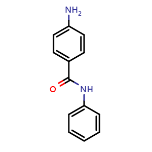 Chemical structure of 4-amino-n-phenylbenzamide , CAS 782-45-6, AChemBlock T101981
