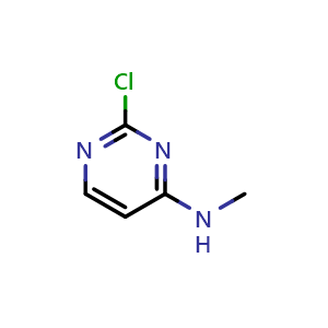 Chemical structure of 2-chloro-N-methylpyrimidin-4-amine , CAS 66131-68-8, AChemBlock T101991