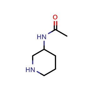 Chemical structure of N-(Piperidin-3-yl)acetamide , CAS 5810-55-9, AChemBlock T102002