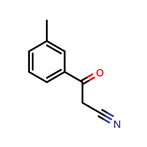 Chemical structure of 3-Methyl-b-oxo-benzenepropanenitrile , CAS 53882-81-8, AChemBlock T102008