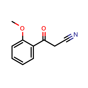 Chemical structure of 3-(2-Methoxyphenyl)-3-oxopropionitrile , CAS 35276-83-6, AChemBlock T102042