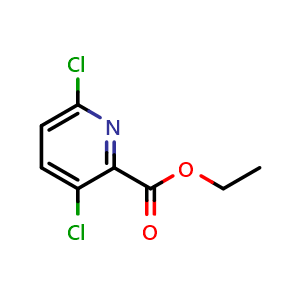 Chemical structure of ethyl 3,6-dichloropyridine-2-carboxylate , CAS 253440-88-9, AChemBlock T102052