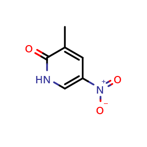 Chemical structure of 3-methyl-5-nitro-1H-pyridin-2-one , CAS 21901-34-8, AChemBlock T102060