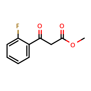 Chemical structure of 2-Fluoro-b-oxo-benzenepropanoic acid methyl ester , CAS 185302-86-7, AChemBlock T102069