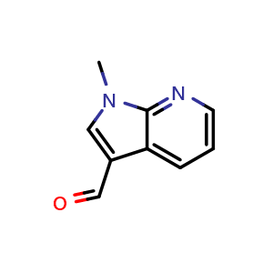 Chemical structure of 1-methyl-1H-pyrrolo[2,3-b]pyridine-3-carbaldehyde , CAS 171919-36-1, AChemBlock T102078