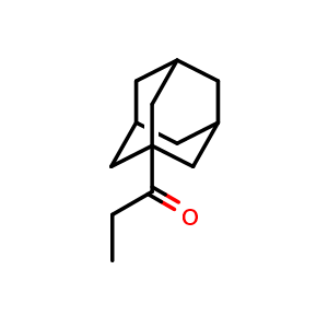 Chemical structure of 1-(1-adamantyl)propan-1-one , CAS 1660-05-5, AChemBlock T102080