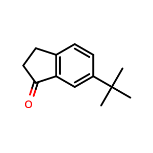 Chemical structure of 6-tert-Butyl-1-indanone , CAS 162752-17-2, AChemBlock T102081