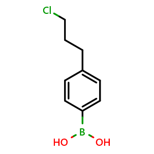Chemical structure of (4-(3-chloropropyl)phenyl)boronic acid , AChemBlock T102122