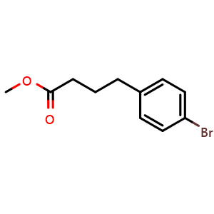 Chemical structure of Methyl 4-(4-bromophenyl)butanoate , CAS 98453-57-7, AChemBlock T102124