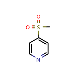 Chemical structure of 4-(methylsulfonyl)pyridine , CAS 17075-15-9, AChemBlock T102128