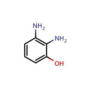 Chemical structure of 2,3-Diaminophenol , CAS 59649-56-8, AChemBlock T102141