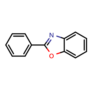 Chemical structure of 2-Phenylbenzoxazole , CAS 833-50-1, AChemBlock T102156