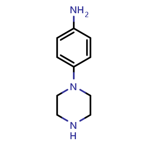 Chemical structure of 4-(4-Aminophenyl)piperazine , CAS 67455-41-8, AChemBlock T102164