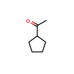 Chemical structure of 1-cyclopentylethan-1-one , CAS 6004-60-0, AChemBlock T102170
