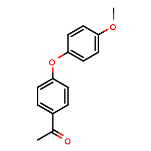 Chemical structure of 1-[4-(4-Methoxyphenoxy)phenyl]-ethanone , CAS 54916-28-8, AChemBlock T102173